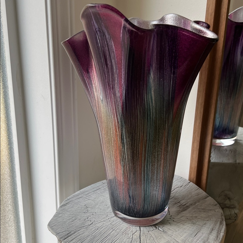 Pier 1 Imports Murano Glass Vase Made In Italy New with Tags